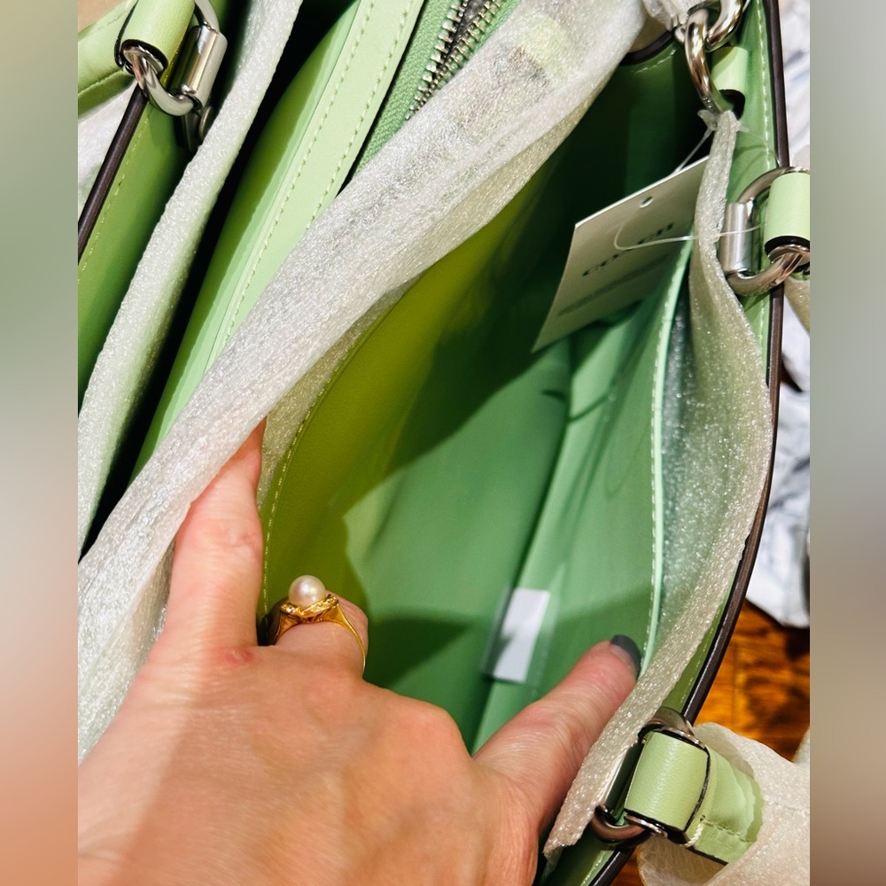 COACH PALE PISTACHIO ROGUE 25 IN SILVER HARDWARE - Picture 3 of 6